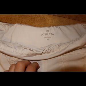 White athleta tennis skirt with ruffles